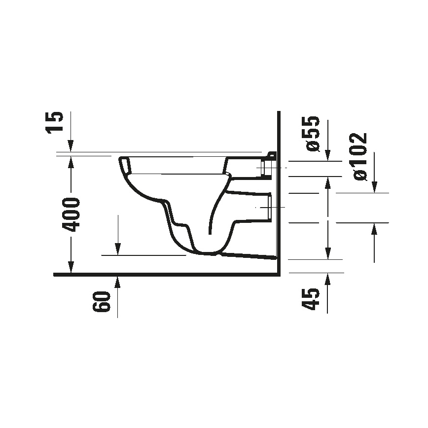 Duravit 45351900A1 - Zidno viseće WC školjka s daskom D-CODE, keramika/sjajna bijela