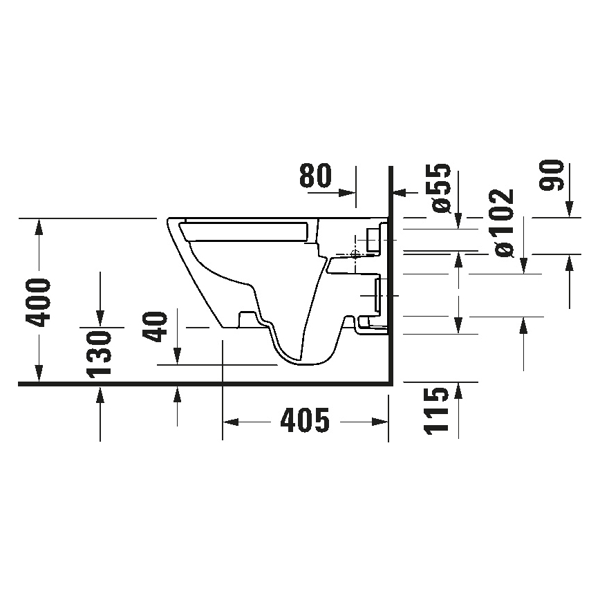 Duravit 49030900B2 - Zidni WC s daskom D-CODE, keramika/sjajna bijela