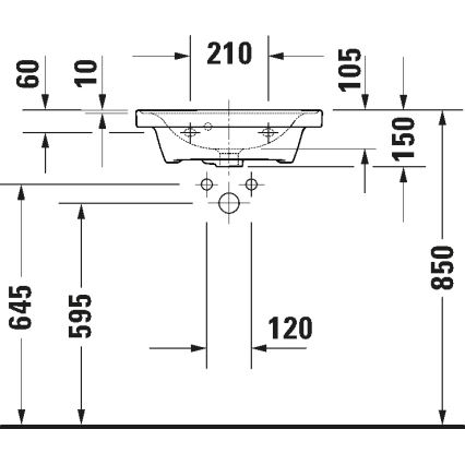 Duravit 742500060 - Viseći umivaonik D-NEO 50 x 40 cm keramika/sjajna bijela