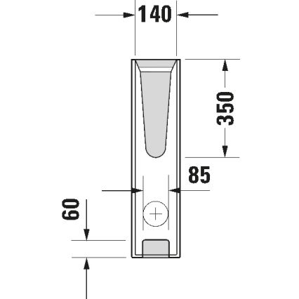 Duravit 8632700002 - Poklopac za sifon D-CODE 70,5x19 cm keramika/sjajna bijela