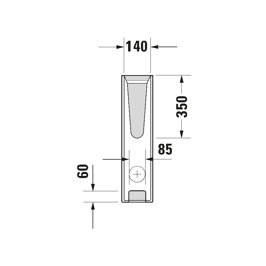 Duravit 8632700002 - Poklopac za sifon D-CODE 70,5x19 cm keramika/sjajna bijela