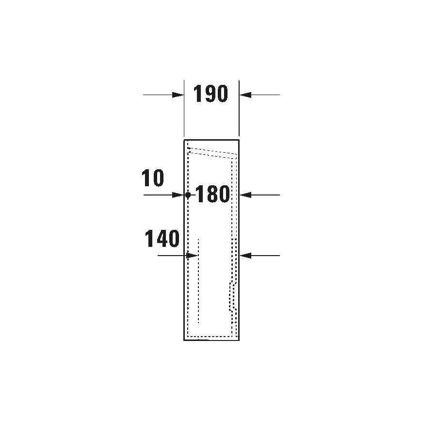 Duravit 8632700002 - Poklopac za sifon D-CODE 70,5x19 cm keramika/sjajna bijela