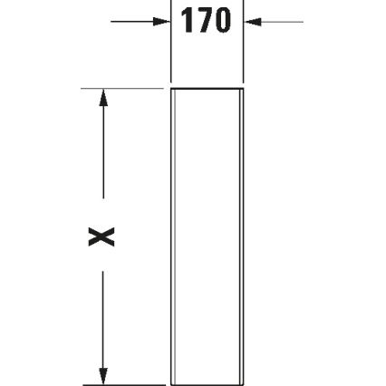 Duravit 8632700002 - Poklopac za sifon D-CODE 70,5x19 cm keramika/sjajna bijela