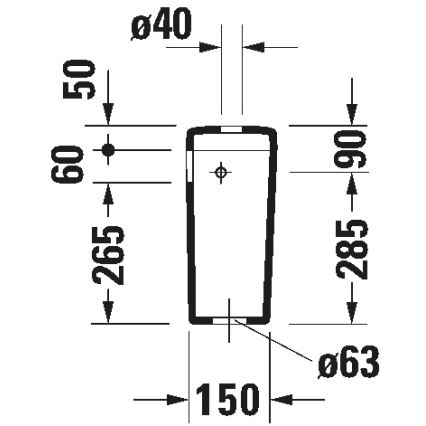 Duravit 927000004 - Vodokotlić za WC D-CODE 6/3l keramika/bijela