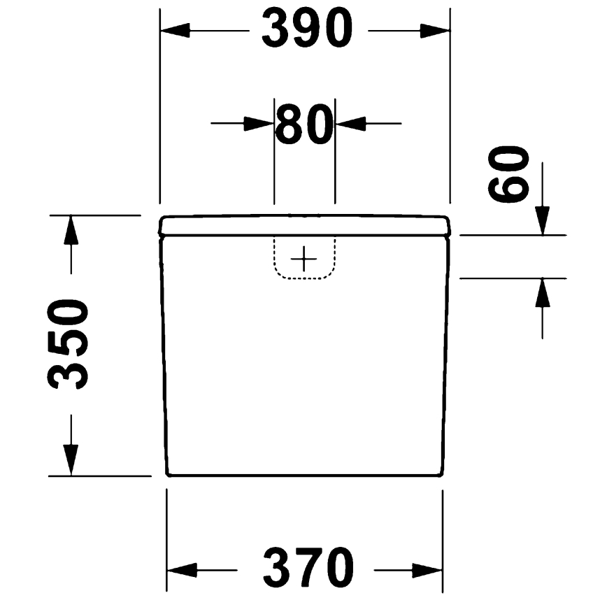 Duravit 9530000852 - Vodokotlić za WC D-CODE 4,5/3l keramika/bijela