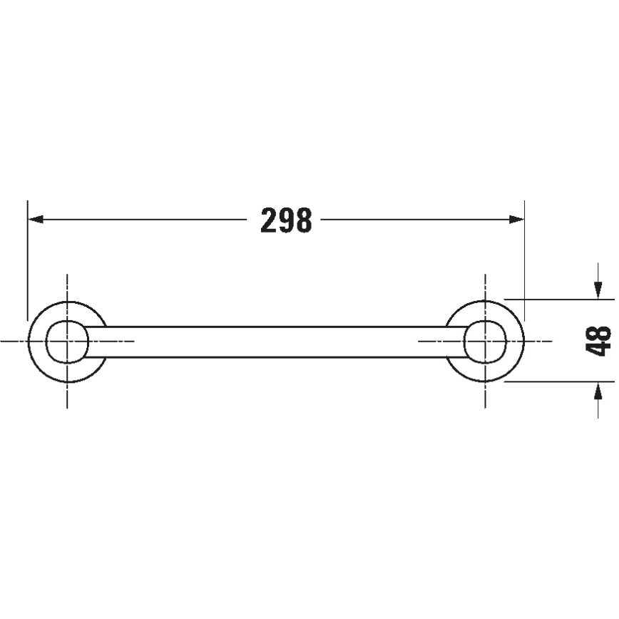 Duravit 99141000 - Ručka za kadu D-CODE 28,4 cm, sjajni krom