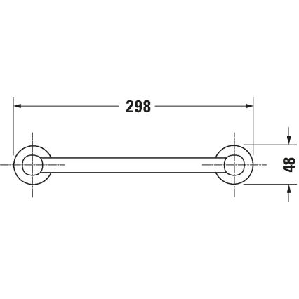 Duravit 99144600 - držalo za kadu D-CODE 28,4 cm, mat crna
