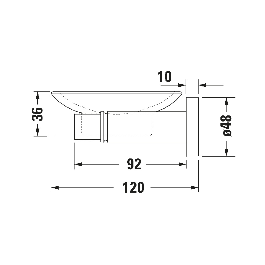 Duravit 99174600 - Zidni držač sapuna D-CODE lijevi mat crni