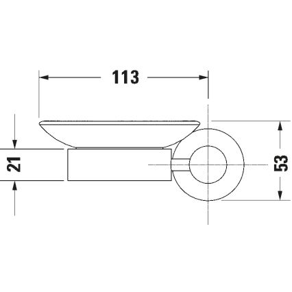 Duravit 99174600 - Zidni držač sapuna D-CODE lijevi mat crni