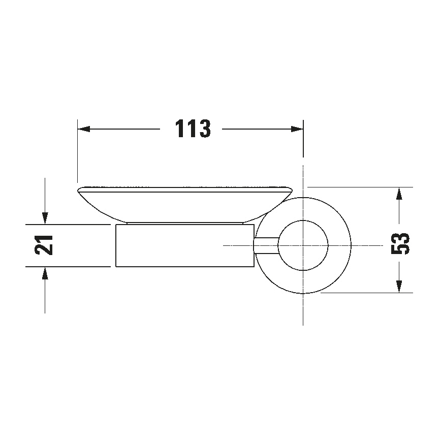 Duravit 99174600 - Zidni držač sapuna D-CODE lijevi mat crni