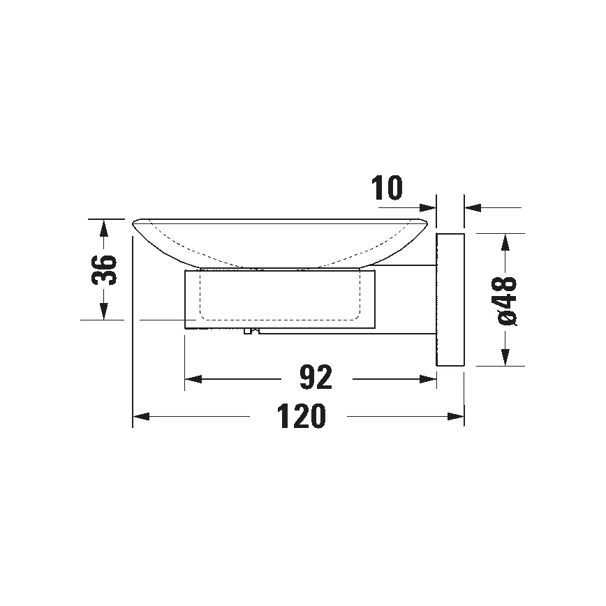 Duravit 99181000 - Zidna posuda za sapun D-CODE desna, sjajni krom