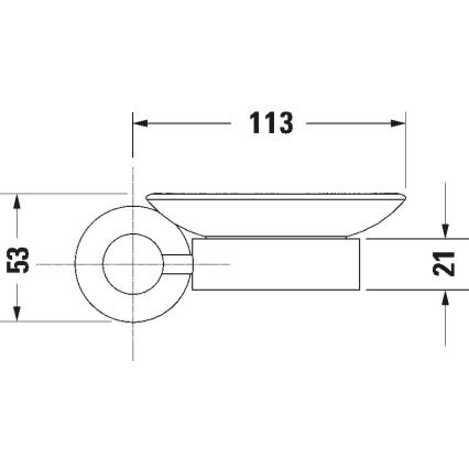 Duravit 99181000 - Zidna posuda za sapun D-CODE desna, sjajni krom