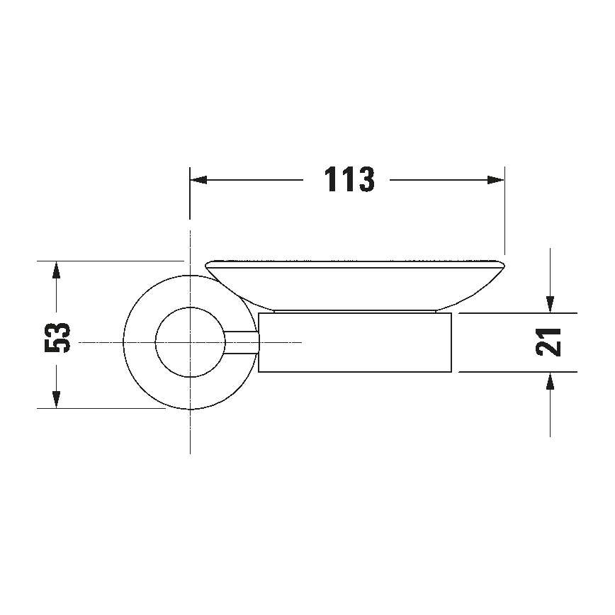Duravit 99181000 - Zidni držač sapuna D-CODE, desni, sjajni krom