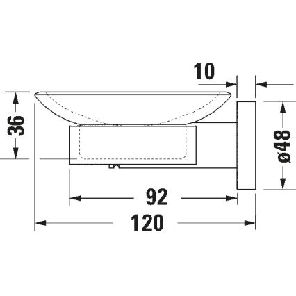 Duravit 99184600 - Zidna posuda za sapun D-CODE, desna, mat crna