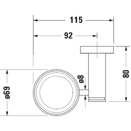 Duravit 99194600 - Zidni držač za četkice za zube D-CODE lijevi mat crne boje