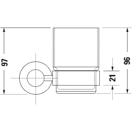 Duravit 99201000 - Zidni držač za četkice za zube D-CODE, desni, sjajni krom