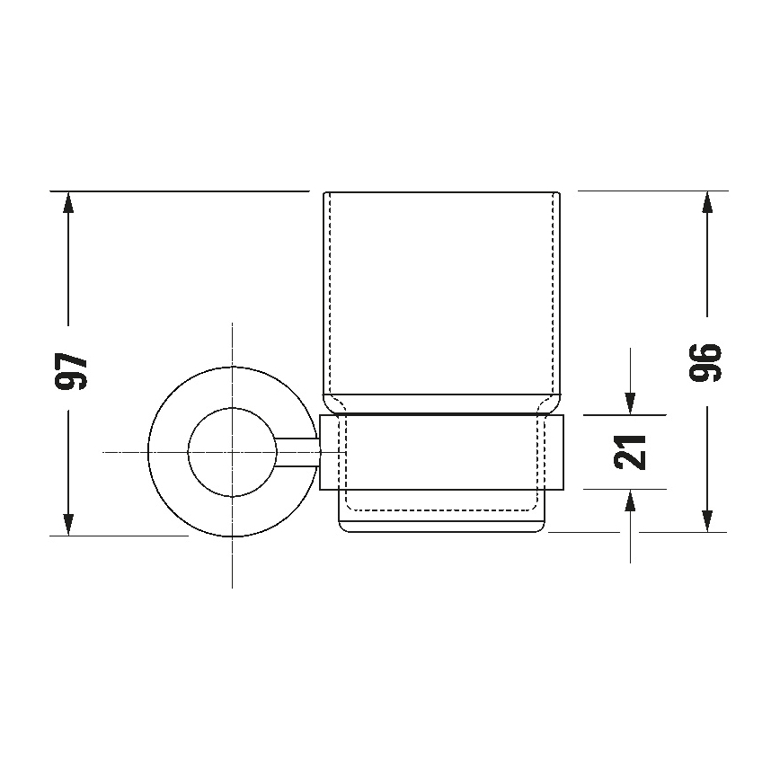 Duravit 99201000 - Zidni držač za četkice za zube D-CODE, desni, sjajni krom