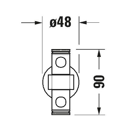 Duravit 99221000 - Zidna vješalica za ručnike D-CODE 44,7 cm, sjajni krom