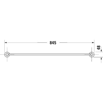 Duravit 99231000 - Zidni držač za ručnike D-CODE 84,5 cm, sjajni krom