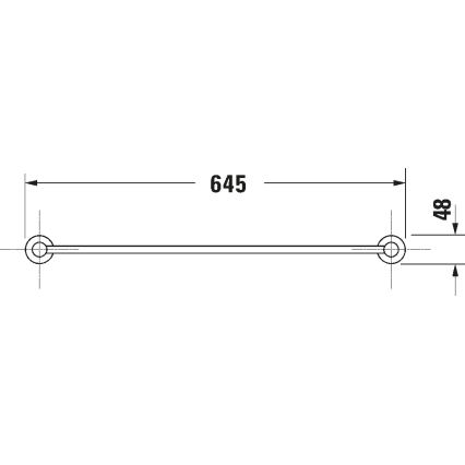 Duravit 99241000 - Zidni držač za ručnike D-CODE 64,5 cm polirani krom