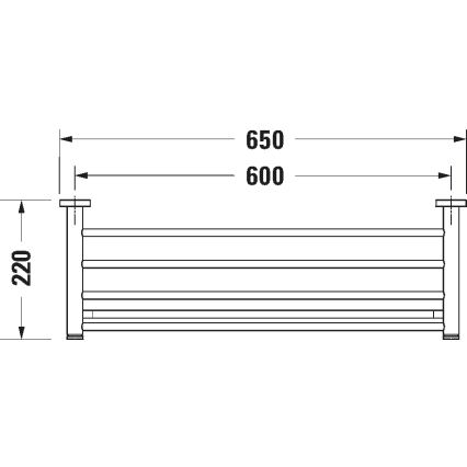 Duravit 99251000 - Zidni držač za ručnike D-CODE 65 cm sjajni krom
