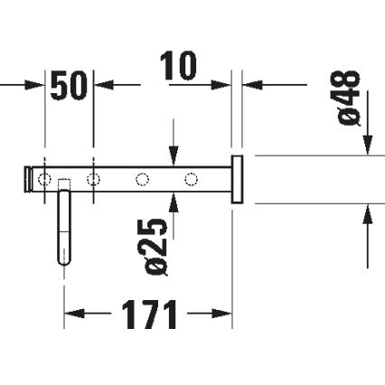 Duravit 99251000 - Zidni držač za ručnike D-CODE 65 cm sjajni krom