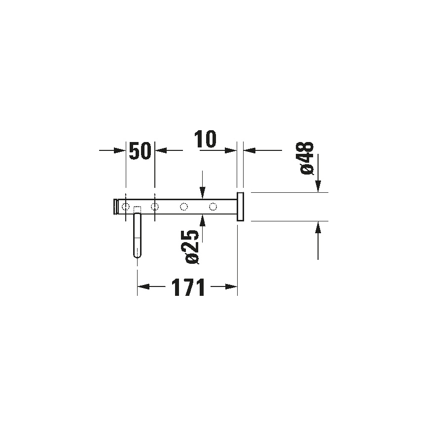 Duravit 99251000 - Zidni držač za ručnike D-CODE 65 cm sjajni krom