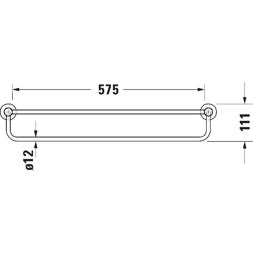 Duravit 99251000 - Zidni držač za ručnike D-CODE 65 cm sjajni krom