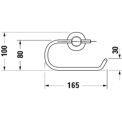 Duravit 99261000 - Držač toaletnog papira D-CODE, sjajni krom