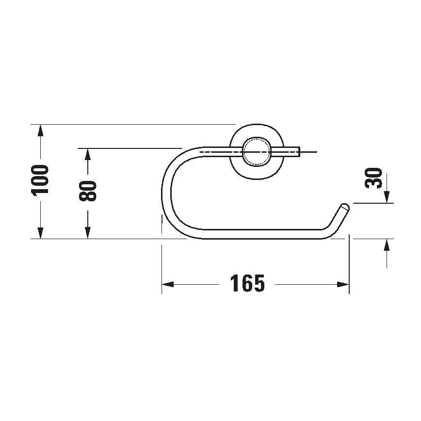 Duravit 99261000 - Držač toaletnog papira D-CODE, sjajni krom