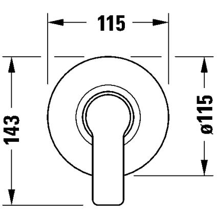 Duravit DC4210007010 - Tuš miješalica za podžbuknu ugradnju D-CODE sjajni krom