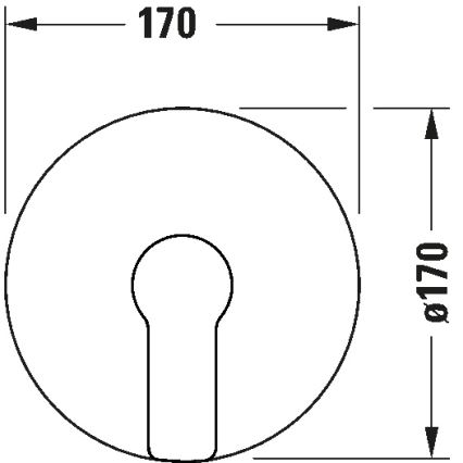Duravit DC4210010010 - tuš miješalica za podžbuknu ugradnju D-CODE, sjajni krom