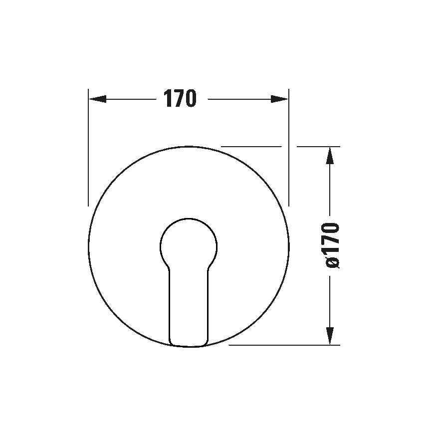 Duravit DC4210010010 - tuš miješalica za podžbuknu ugradnju D-CODE, sjajni krom