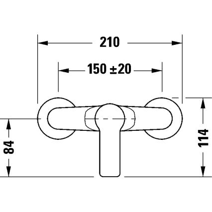 Duravit DC4230001046 - Miješalica za tuš D-CODE matna crna