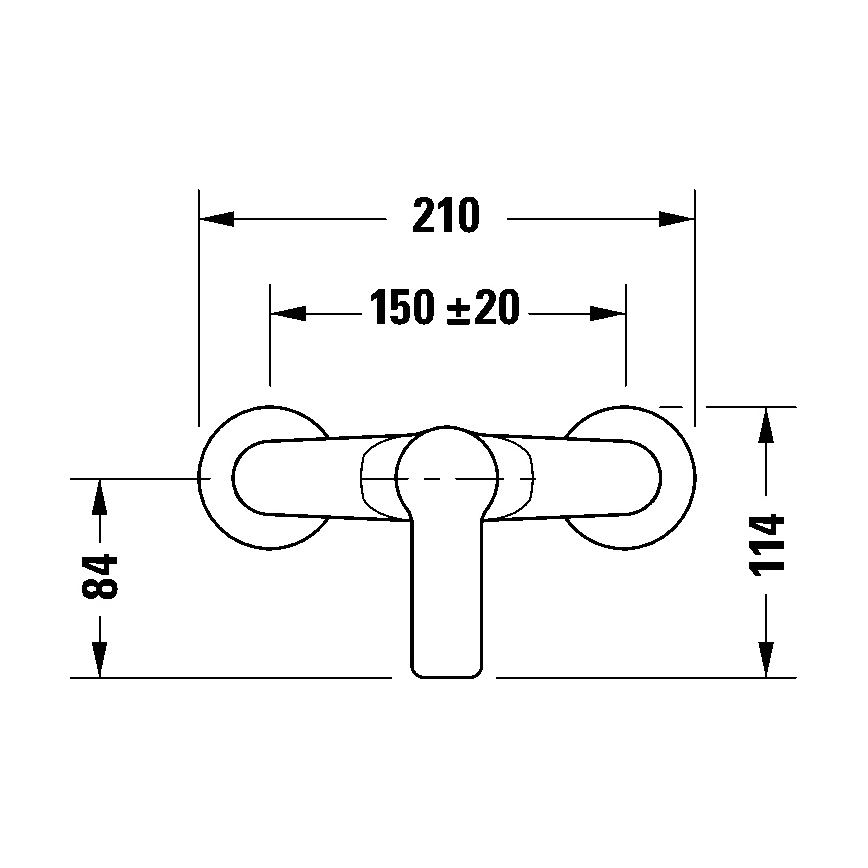 Duravit DC4230001046 - Miješalica za tuš D-CODE matna crna