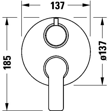Duravit DC5210008046 - Tuš miješalica za podžbuknu ugradnju D-CODE, mat crna