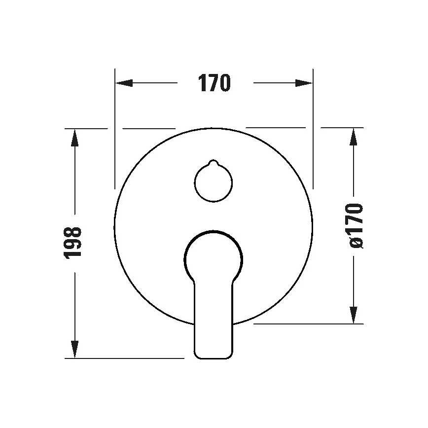 Duravit DC5210018010 - Kupaonska baterija za podžbuknu ugradnju D-CODE, sjajni krom