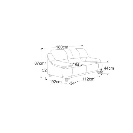 Dvokrevetna sofa RIMINI smeđa