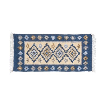 Dvostrani orijentalni tepih KILIM 80x150 cm plava/bež