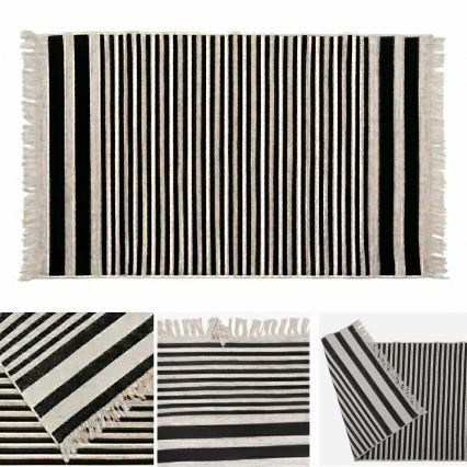 Dvostrani tepih KILIM GOLD 60x120 cm crna/bijela
