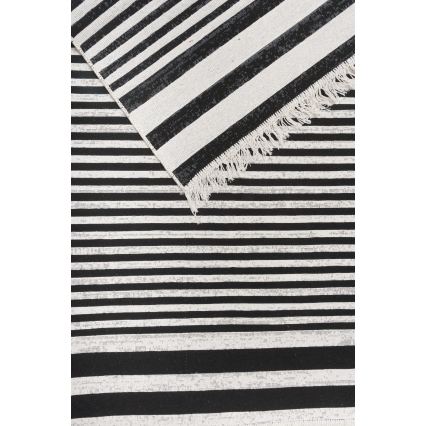Dvostrani tepih KILIM GOLD 80x150 cm crna/bijela