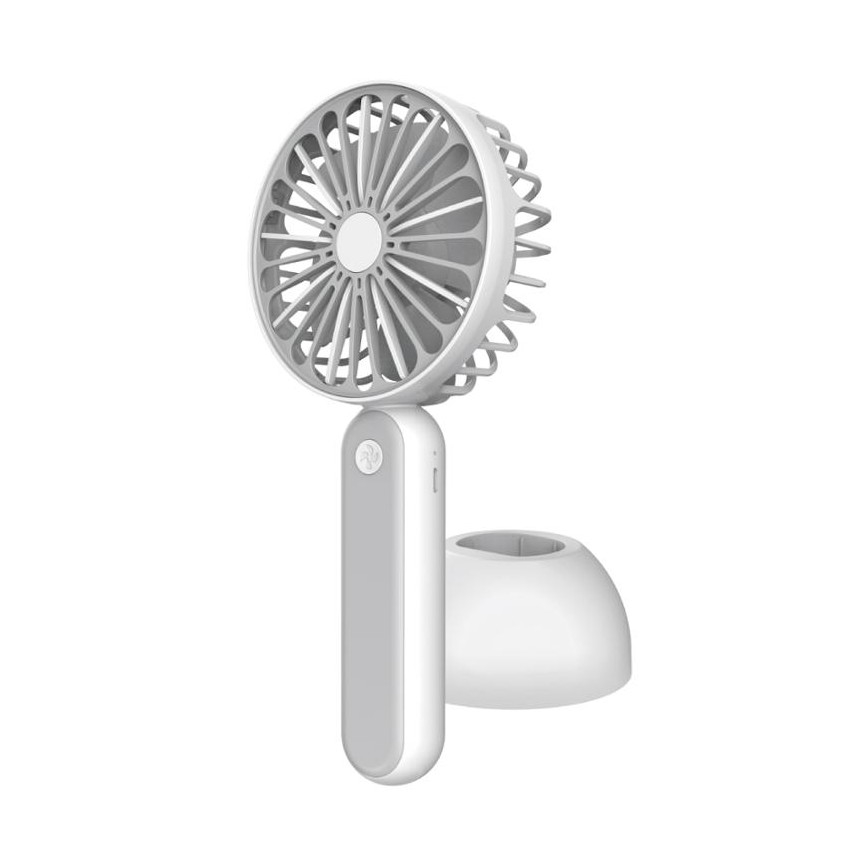 Džepni ventilator 1200 mA/3,7V USB sivi/bijeli