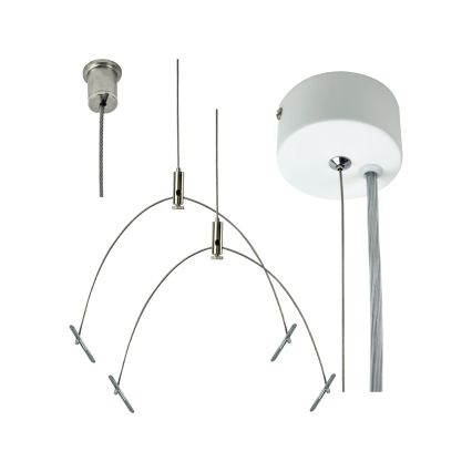 e2 elektro - Set ovjesnih sajli 150 cm sjajni krom