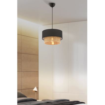 ECHO viseća lampa 1xE27/60W/230V crna/smeđa