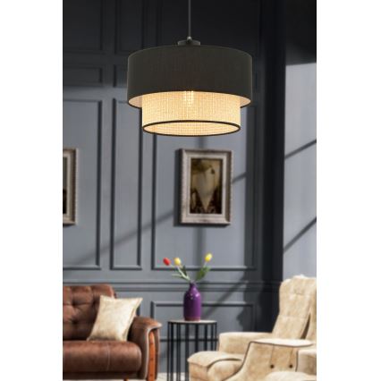 ECHO viseći lampu 1xE27/60W/230V crna/bež