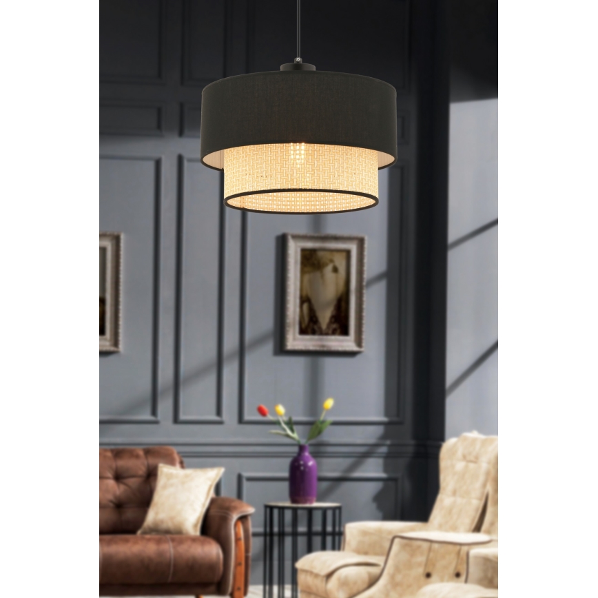 ECHO viseći lampu 1xE27/60W/230V crna/bež