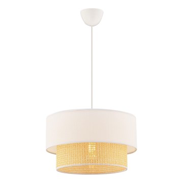 ECHO visilica 1xE27/60W/230V krem ​​/ bež