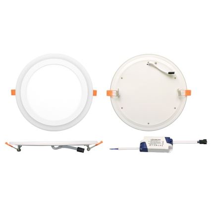LED Ugradbena svjetiljka DUO LED/6W/230V + LED/3W