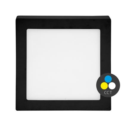 LED Stropna svjetiljka RAFA LED/12W/230V 3000/4000/6000K 17x17 cm crna