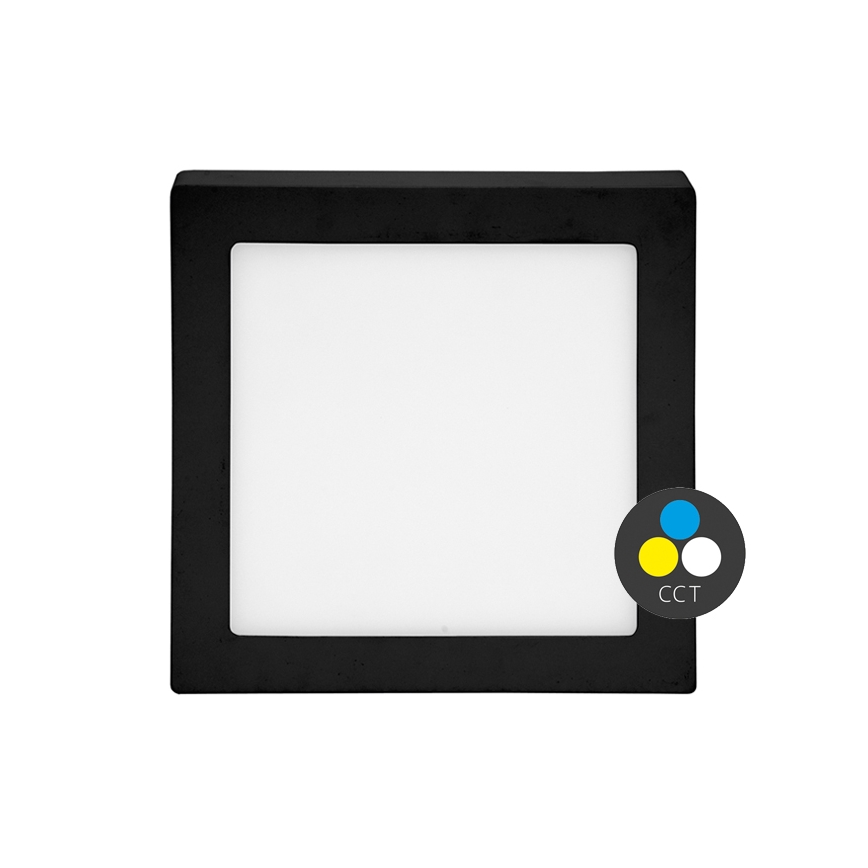 LED Stropna svjetiljka RAFA LED/12W/230V 3000/4000/6000K 17x17 cm crna